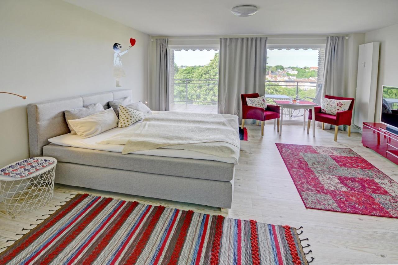 Fewo1846 - Flensview - Komfortables Studioapartment Mit Balkon Und Hafenblick Flensburg Luaran gambar